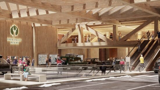 Deer Valley Snowpark's underground transit center renderings.