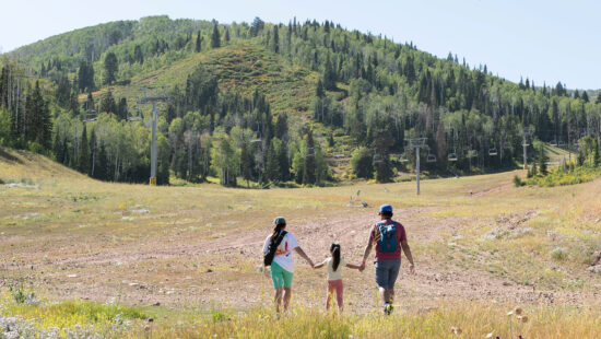 A family embarks on a hike at CCPC's 2024 Hike for Hunger.