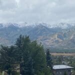 Dusting of snow on top of Park City Mountain Canyons Village Sept 17, 2024.