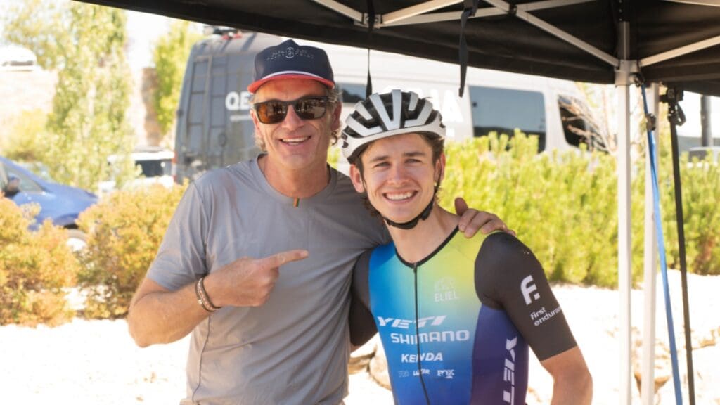 Jay Burke and overall winner Zach Calton at the Park City Point 2 Point 2024.