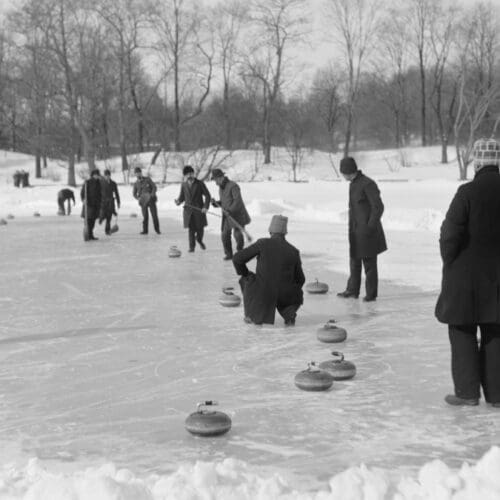 Curling in Central Park, New York