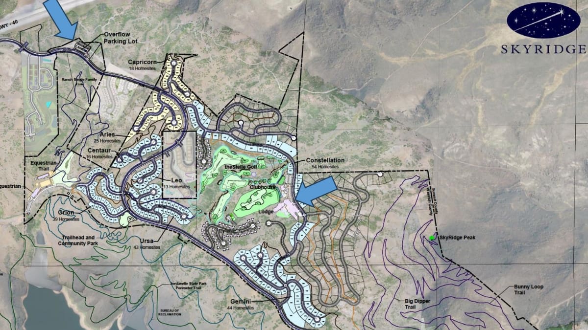 SkyRidge Lodge development map.