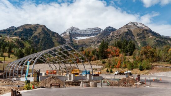 Sundance's new day lodge is currently under construction with plans to open winter 2025.