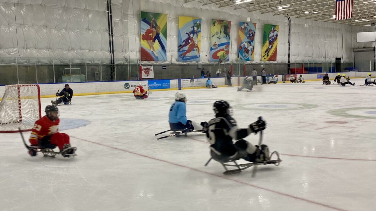 Park City Ica Arena's Sled Hockey Tournament with athletes from accross the US and Canada.