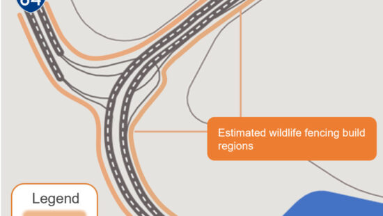 Wildlife Fencing Installation along I-80/I-84 junction.