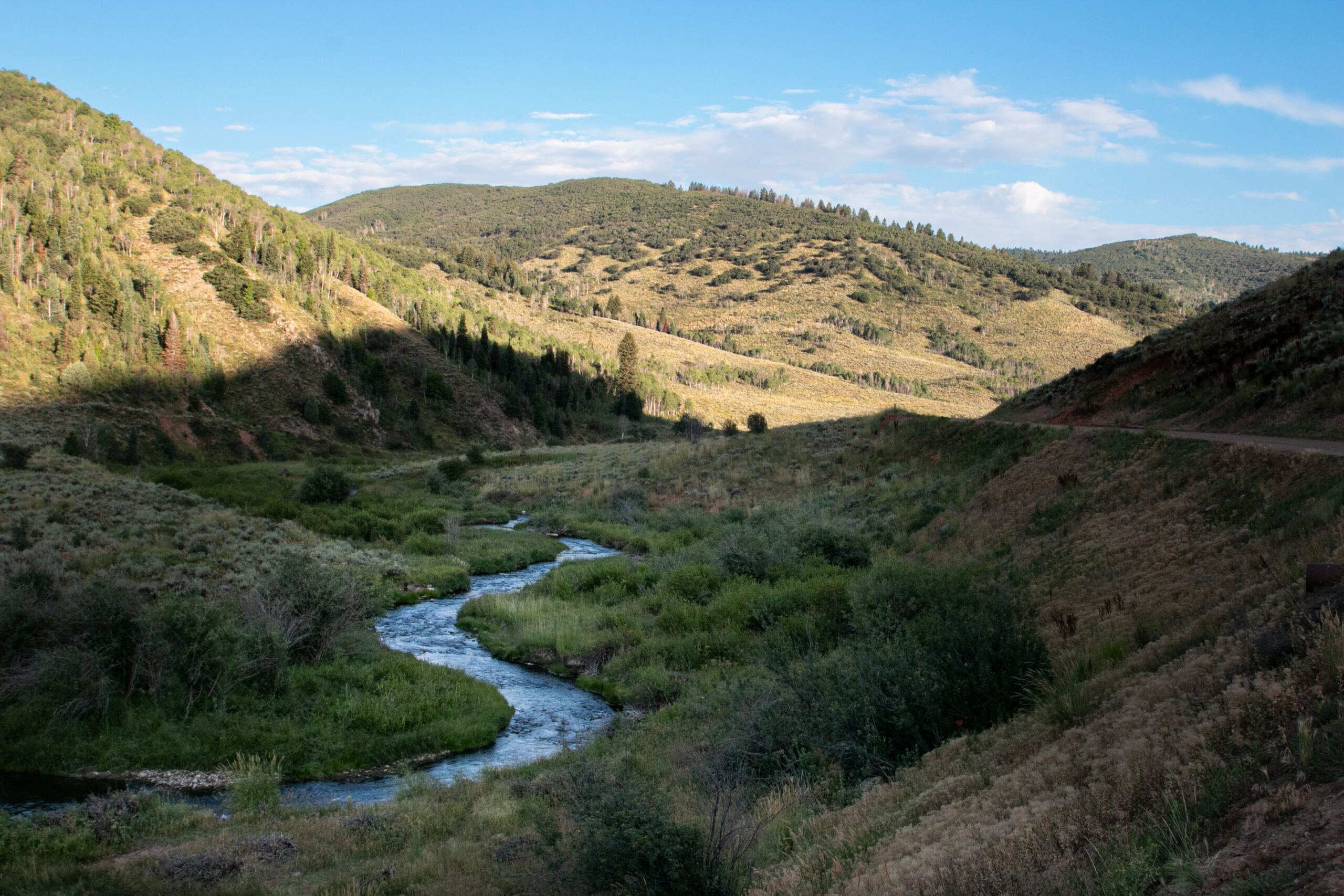 The Provo River runs through the Northfields in Heber Valley.