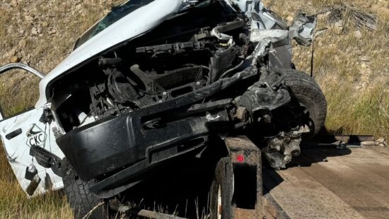 Dodge Ram 2500 pickup truck involved in the fatal US 40 collision