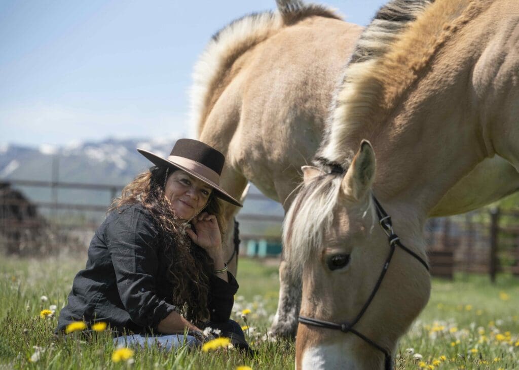 Alejandra Lara and her horse. 