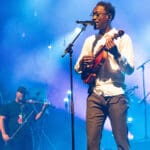 Black Violin at the Eccles Theater, Park City. Kev Marcus (black hat, Kevin Sylvester, violin) and Wil B. (Wilner Baptiste, viola, white shirt).