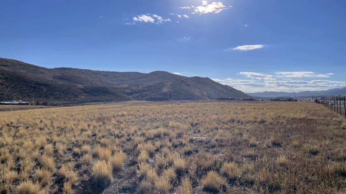 The land along Rasmussen Rd. in Jeremy Ranch that Summit County Council is eyeing for development.