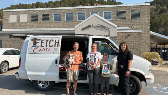 Fetch Cares volunteers drop donations off at the Summit County Animal Shelter.