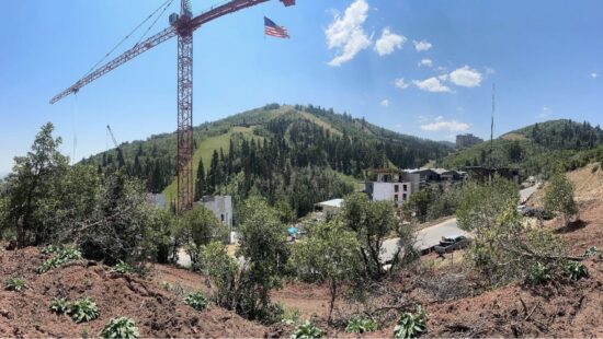 View from the Phase III project Site looking south across Deer Hollow Road toward Founders Place Phases I and II.