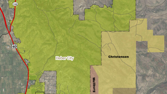 The proposed map amendment adds the Christensen properties and SITLA properties to Heber City’s Expansion Area Map.