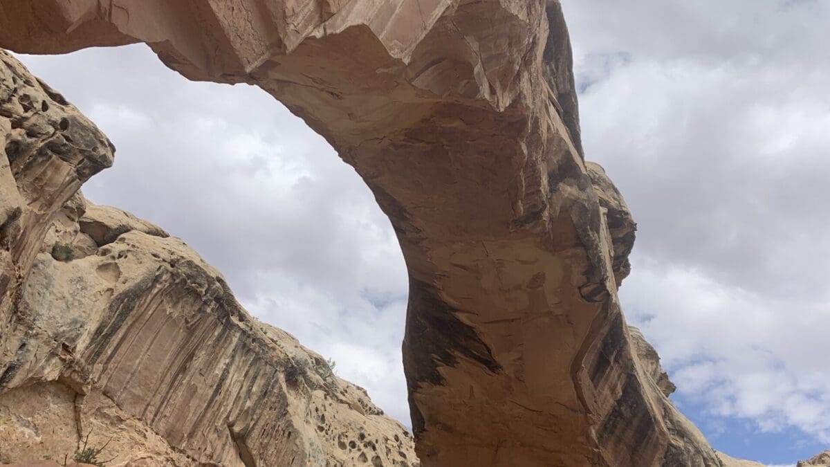 The Hickman Bridge, an impressive sandstone arch named after one of the first park advocates, Joseph Hickman.