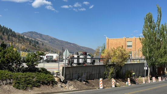 Construction to repair a retaining wall along Marsac Ave. began Monday, Oct. 7.