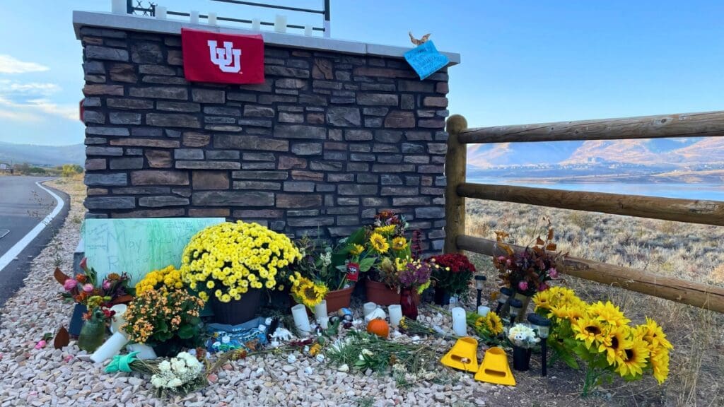 Family and loved ones put together a memorial for Patrick Hayes near the Ross Creek area of the Jordanelle after he was shot by Greg Kyle DeBoer in September of 2024.