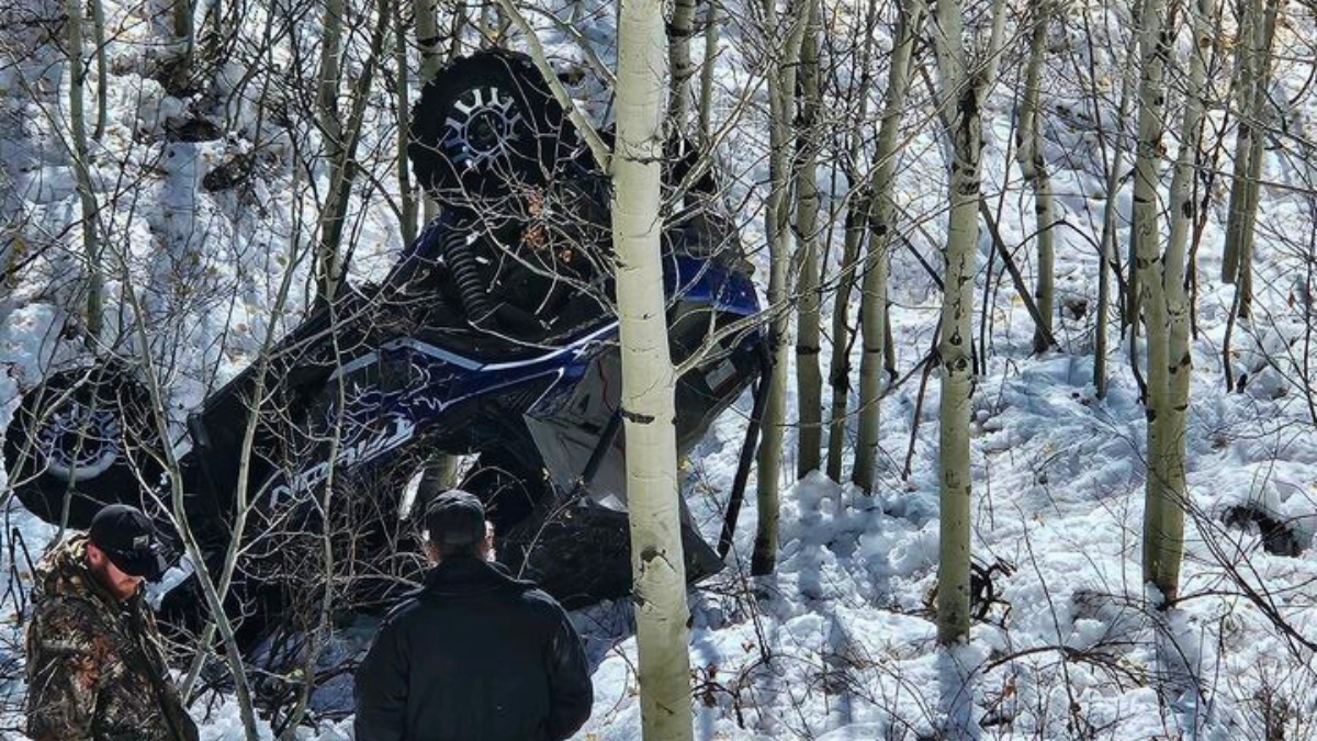 An 81-year-old man was severely injured after his SXS slid down a steep enbankment on Reservation Ridge on Oct. 19, 2024.