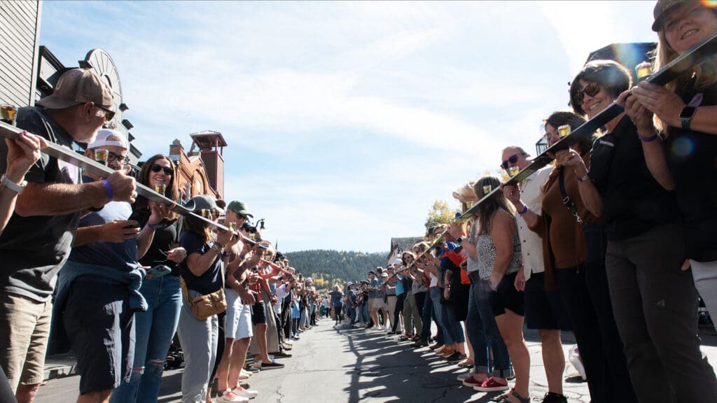 Shot Ski world record, on Main Street, Park City.