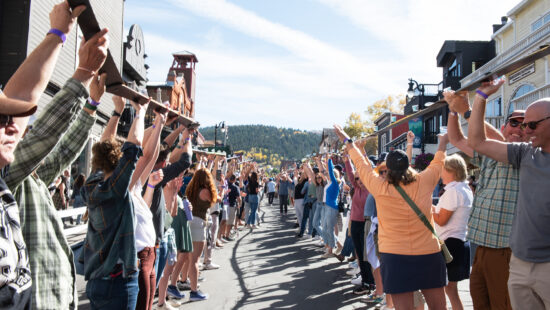 Shot Ski world record, on Main Street, Park City.