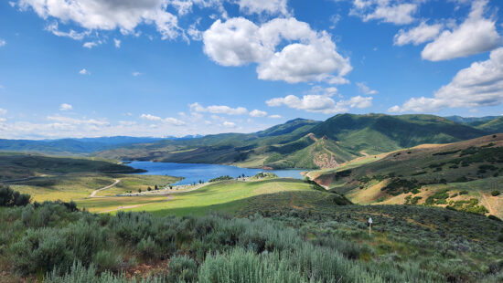 View of East Canyon Reservoir from the new property acquired, which added 2,600 acres to the Wildlife Management Area and State Park.