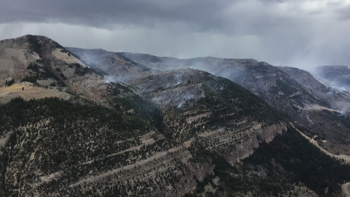 A view of the Duchesne North Fork area in the Yellow Lake Fire.