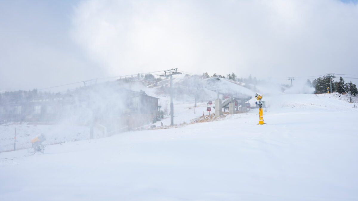 Park City Mountain's snowmaking in full swing ahead of its Nov. 22 opening day.