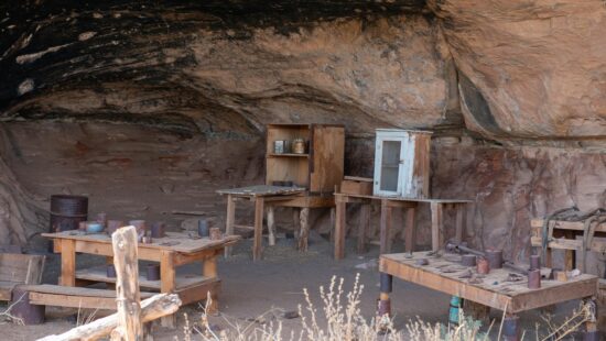 Artifacts left behind from historic cowboy camps at Cave Spring