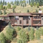 An Olson Kundig Design rendering for Prince home on King Road full back view.