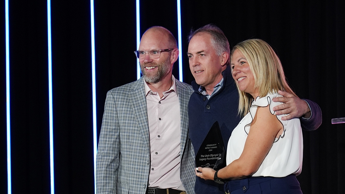 The Utah Olympic Legacy Foundation was honored Tuesday, Oct. 29 with the Visit Salt Lake Community Impact Award.