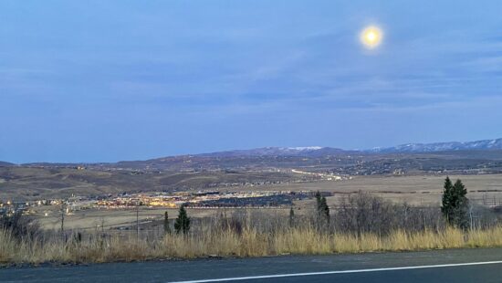 Supermoon illuminates Kimball Jct.