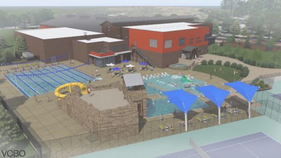 PC MARC pool updated renderings, view from tennis courts. Nov. 4, 2024.
