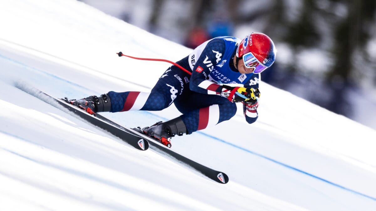 Park City's Lauren Macuga skis into 4th place during the Women’s World Cup Downhill at the Stifel Birds of Prey on December 14, 2024 in Beaver Creek, Colorado.