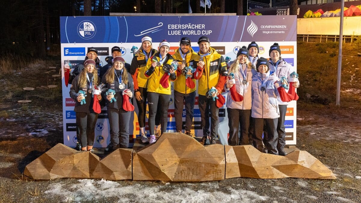 USA Luge in Norway world cup.