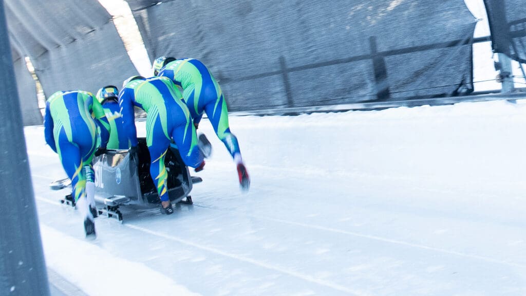 The Brazilians sprint off the start of race one at the UOP. 