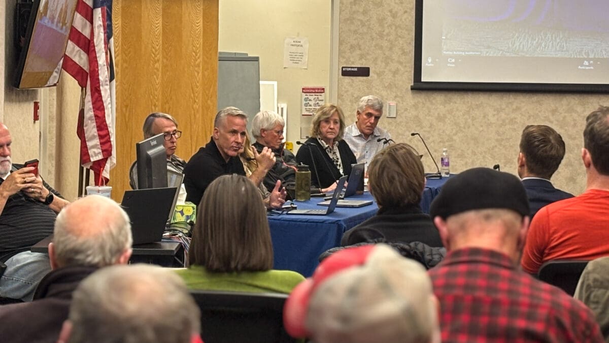 Summit County Council member Canice Harte speaks to a room of constituents during a December 18 meeting when the County Council approved Ordinance 987 in a 4-1 vote.