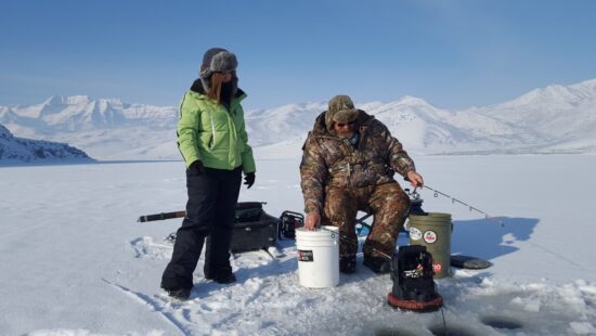 Ice fishing conditions at Deer Creek on December 20, 2024.
