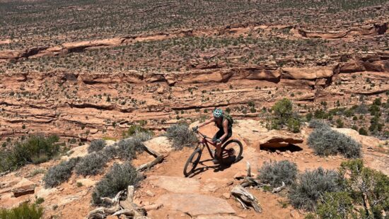 Mountain biking in Moab, Utah.