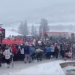 Six inches of snow in 24 hours brought crowds to Park City Mountain’s Canyons Village this morning. Delayed lift openings were announced by the resort due to avalanche mitigation efforts.