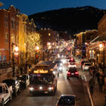 Park City Main street on a winter evening