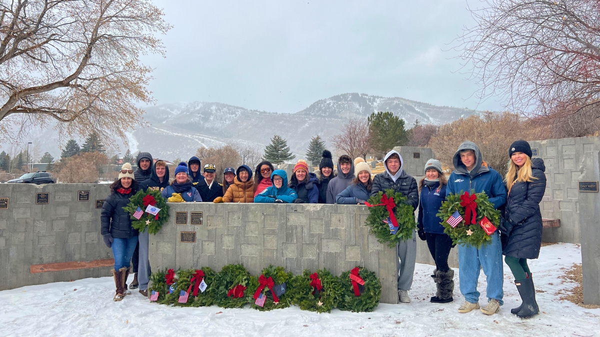 The Wreaths Across America ceremony on Dec. 14 at the Park City Cemetary.