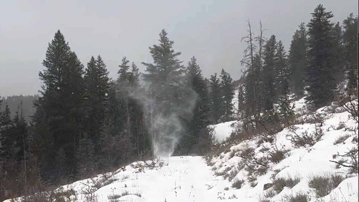 TownLift reader Ben Gross was out walking his dog in Summit Park when a Snownado appeared in the path ahead.