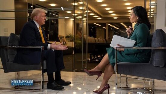 President-elect Donald Trump was interviewed for the edition of NBC News’ “Meet the Press with Kristen Welker” that aired on Sunday, Dec. 8, 2024.