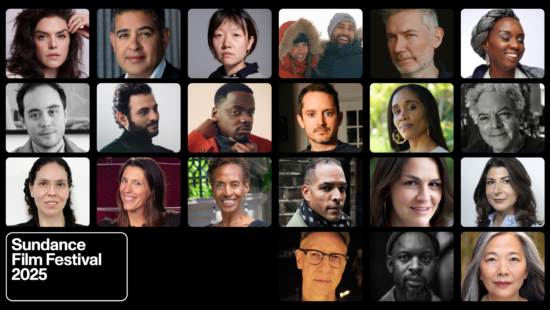 Top Row L–R: Kaniehtiio Horn, Vinnie Malhotra, Celine Song, Sam and Andy Zuchero, Kevin Macdonald, Wanuri Kahiu Second Row L–R: Nicholas Ma, Arian Moayed, Daniel Kaluuya, Elijah Wood, Nia Imara, Michael Almereyda Third Row L–R: Dr. Monica Lopez, Maggie Mackay, Marcia Smith, Reinaldo Marcus Green, Daniela Alatorre, Ava Cahen Bottom Row L–R: Steven Bognar, Kibwe Tavares, Laura Kim