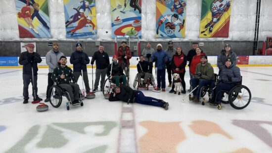 Park City Curling Club at the Park City Ice Arena welcomed US Veterans with the National Ability Center in this photo in a previous event from December. Results writen below for this week's able-bodied tournament.