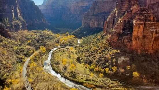 Big Bend of the Virgin River in Zion National Park.