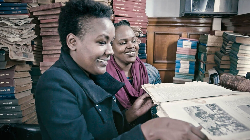 Wanjiru Koinange and Angela Wachuka appear in How to Build a Library by Maia Lekow and Christopher King, an official selection of the 2025 Sundance Film Festival.