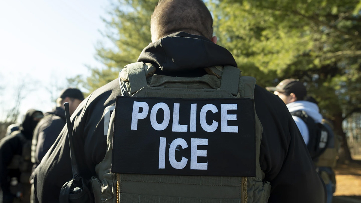 U.S. ICE Baltimore field office director, Matt Elliston, listens during a briefing on Jan. 27, 2025.