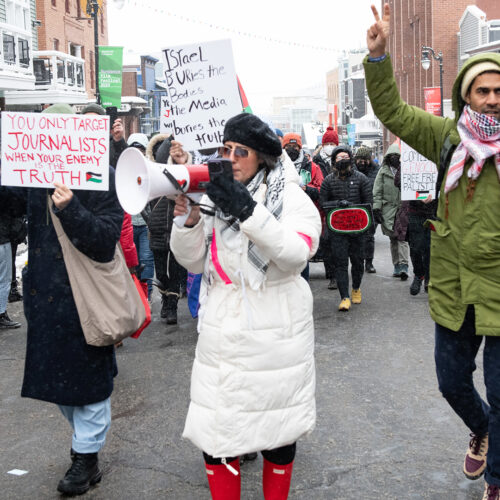 Palestinian March on Main St. during Sundance Film Festival.