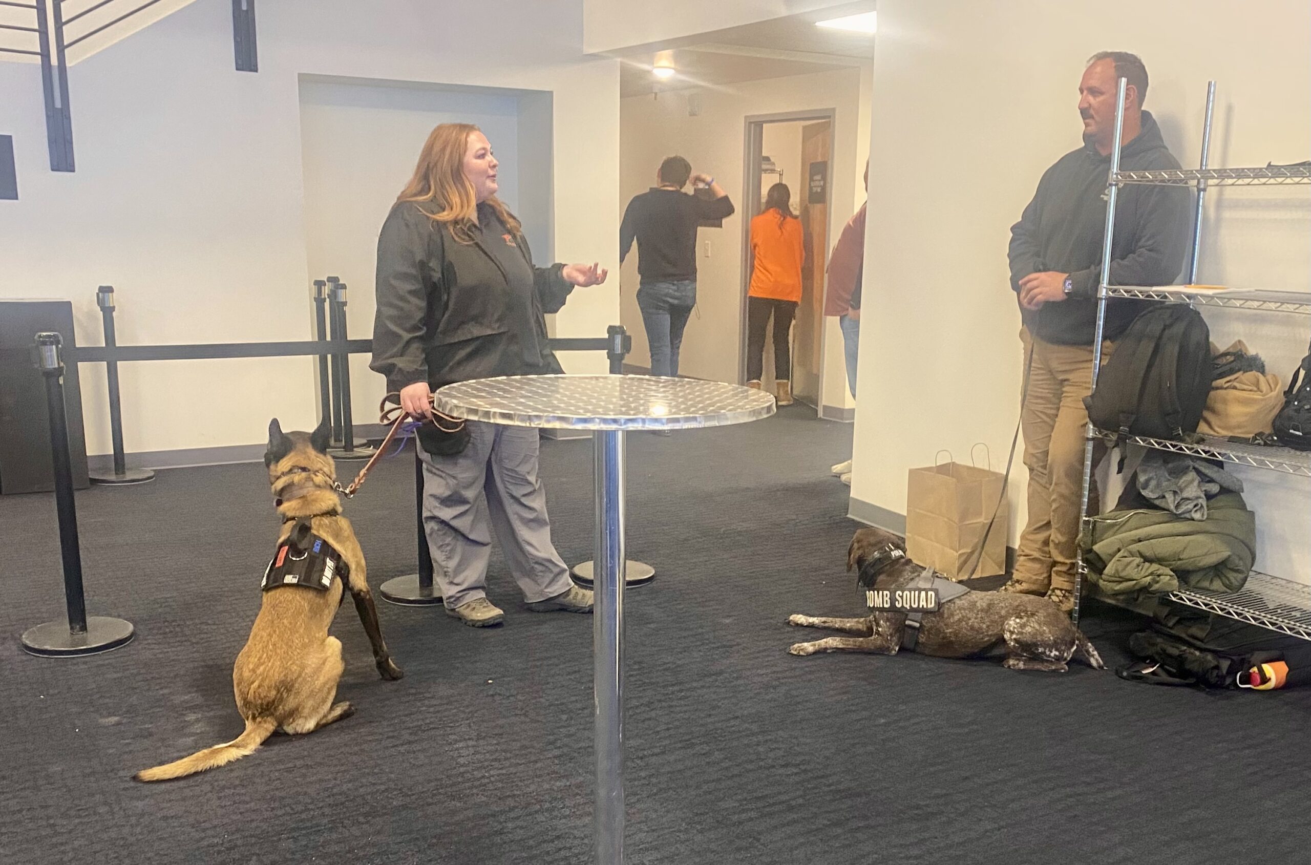 Bomb Squad dogs at Sarah Jessica Parker's Sundance Film, The Librarians.