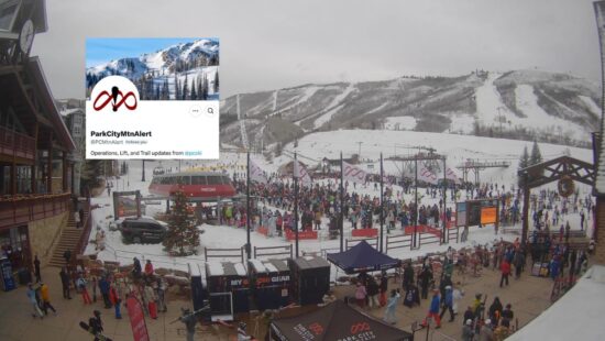 Park City Mountain base area at 11:00 a.m. on Sunday Dec. 29